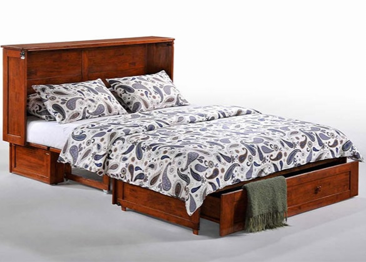 clover murphy cabinet bed cherry open