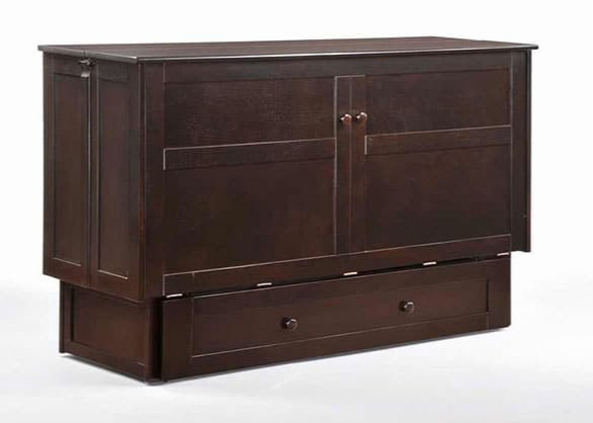 clover murphy cabinet bed chocolate closed