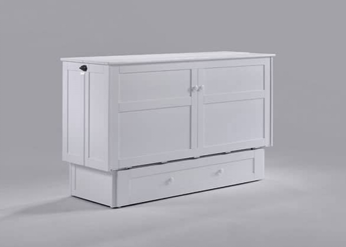clover murphy cabinet bed white closed