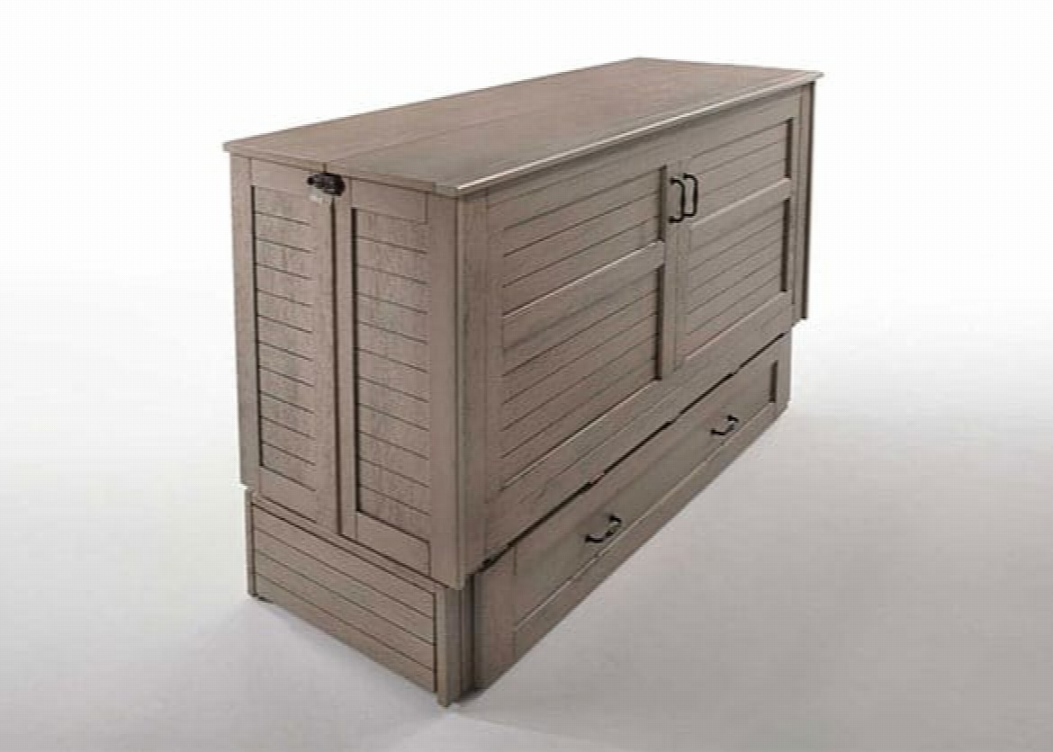 poppy murphy cabinet bed brushed driftwood closed