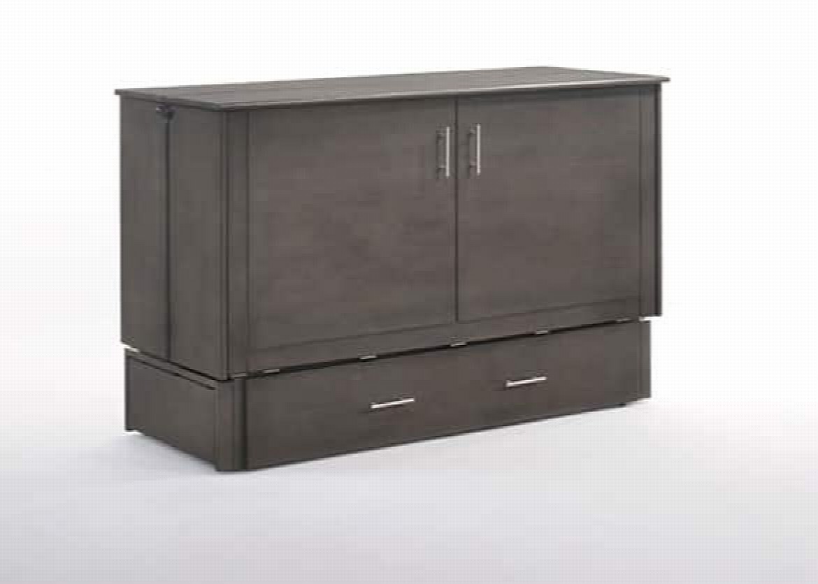 sagebrush murphy cabinet bed stonewashed grey closed