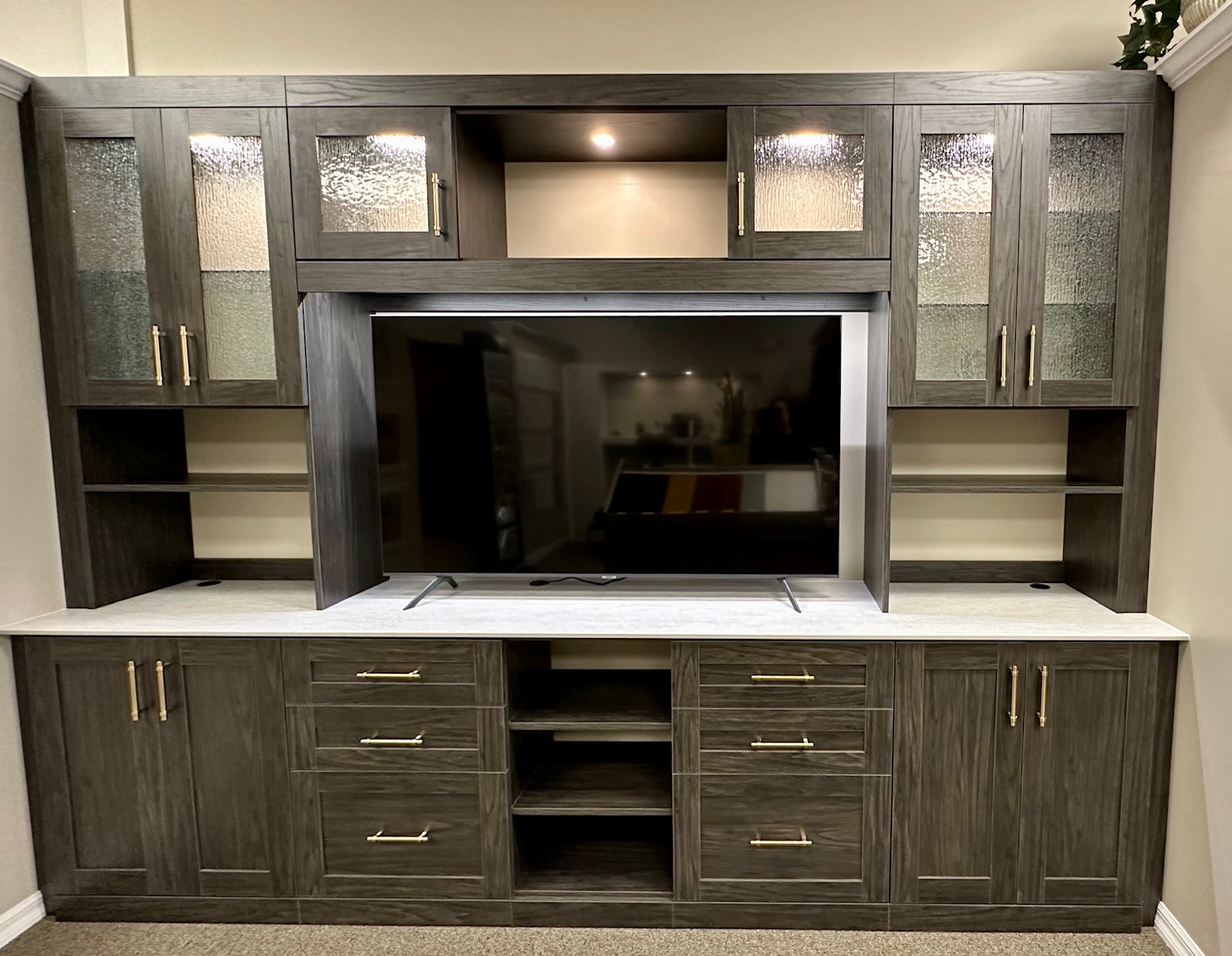 Entertainment Center (tv2) — Custom built-in media center and entertainment cabinetry by More Space Place