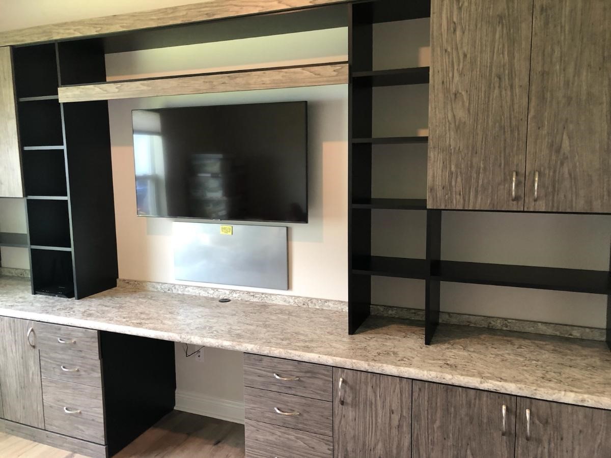 Custom entertainment center — Custom built-in media center and entertainment cabinetry by More Space Place