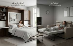 Read more about the article Murphy Bed vs. Sofa Bed: Which One Actually Works for a Guest Room?