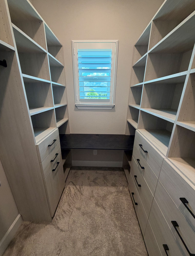 Gaming station/study desk inside closet